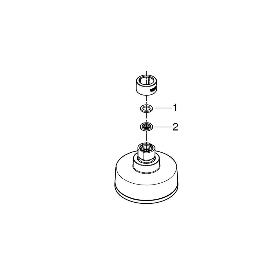 GROHE 26366001 - Cabezal de ducha RAINSHOWER 210 mm, acabado cromado brillante