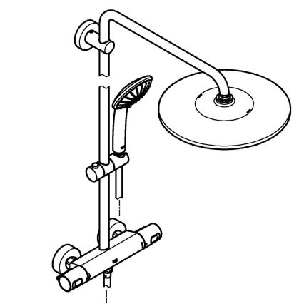 GROHE 26400001 - Sistema de ducha VITALIO JOY SYSTEM 310 450 mm, cromado brillante