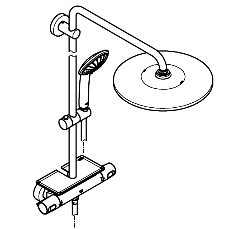 GROHE 26401001 - Sistema de ducha VITALIO JOY SYSTEM 310 en cromo brillante
