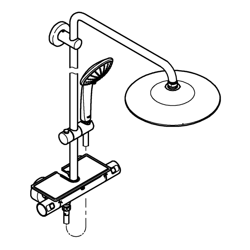 GROHE 26403001 - Sistema de ducha VITALIO JOY 260 450 mm cromo brillante