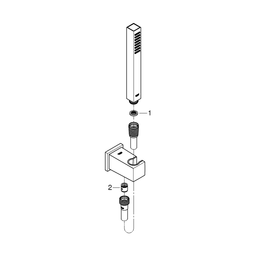 GROHE 26405000 - Set con soporte de pared EUPHORIA CUBE STICK 1250 mm cromo brillante