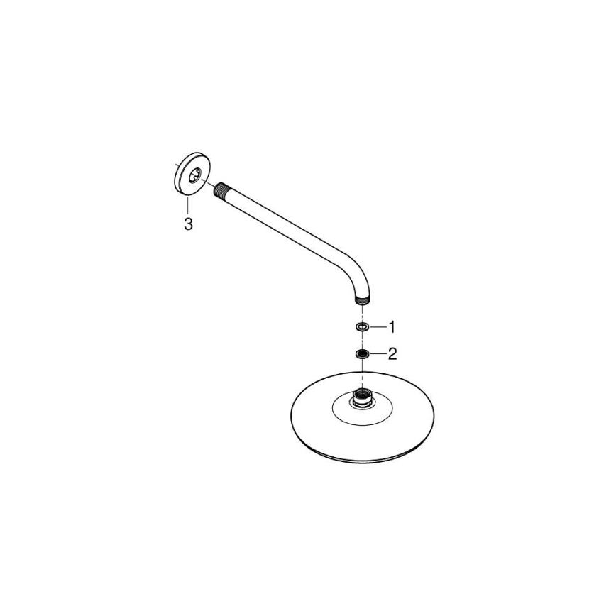 GROHE 26412000 - Rociador de ducha TEMPESTA 210 286 mm, acabado cromado brillante