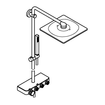 GROHE 26508000 - Sistema de ducha EUPHORIA SMARTCONTROL 310 CUBE en cromo brillante