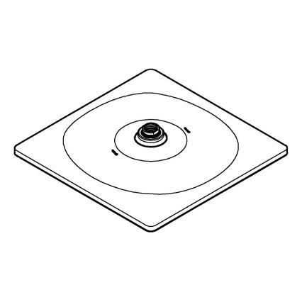 GROHE 26568000 - Cabezal de ducha RAINSHOWER MONO 310 CUBE 310 × 310 mm cromado