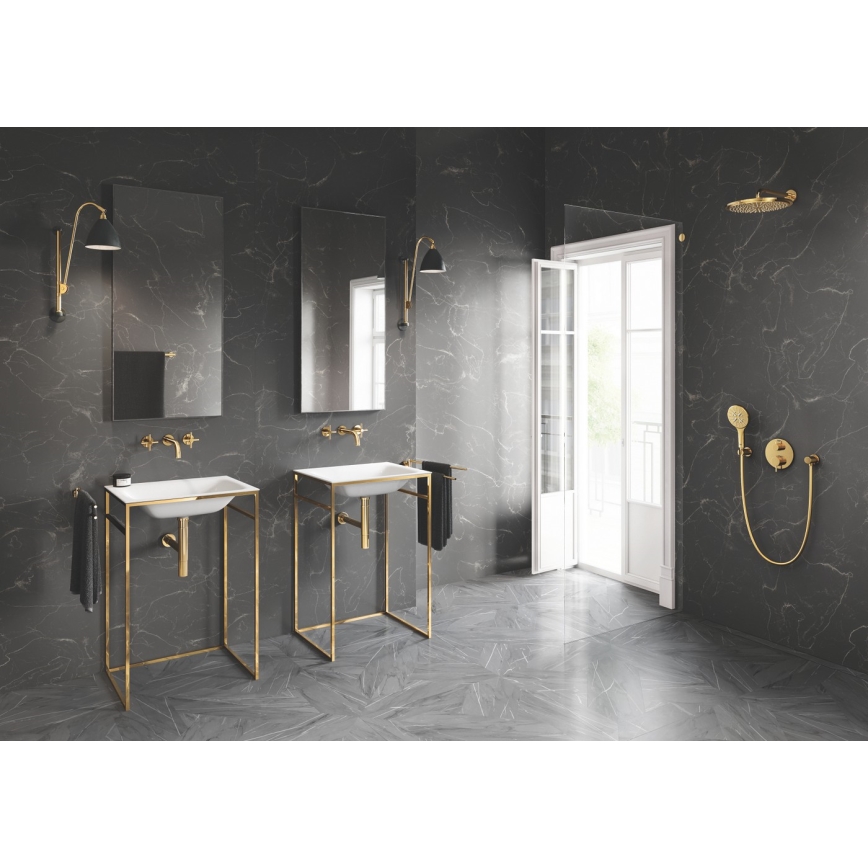 GROHE 26574GL0 - Ducha de mano RAINSHOWER SMARTACTIVE de 130 mm, acabado dorado