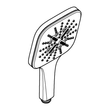 GROHE 26582DC0 - Ducha de mano RAINSHOWER SMARTACTIVE 130 CUBE en acero inoxidable