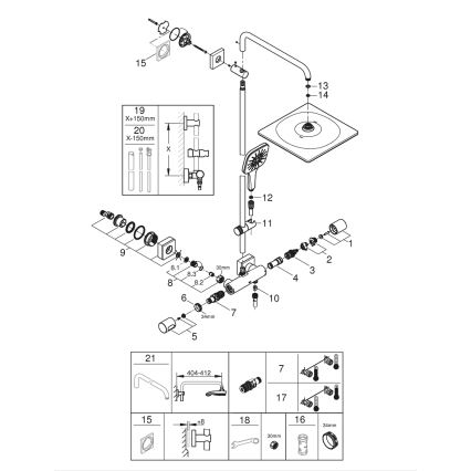 GROHE 26649000 - Sistema de ducha RAINSHOWER SMARTACTIVE 310 × 310 mm cromado