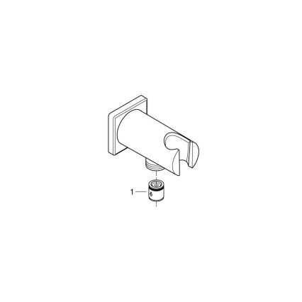 GROHE 26659000 - Conexión mural con soporte de ducha RAINSHOWER 48 × 48 mm cromo