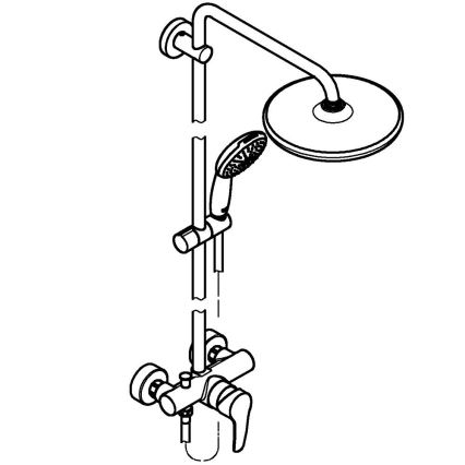 GROHE 26679001 - Sistema de ducha VITALIO START 250 390 mm cromado brillante