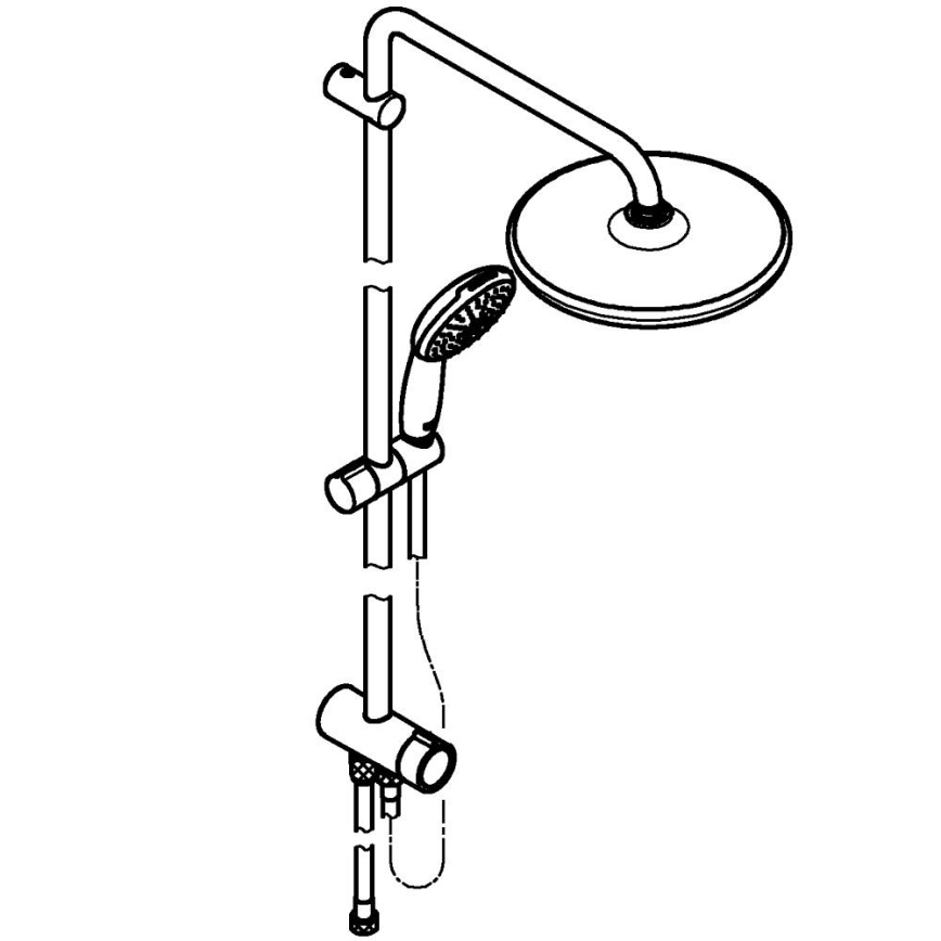 GROHE 266802431 - Sistema de ducha VITALIO START SYSTEM 250 390 mm negro