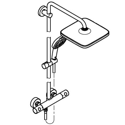 GROHE 26697001 - Sistema de ducha VITALIO COMFORT 250 250 × 250 mm cromo brillante