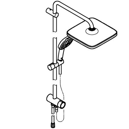 GROHE 266982431 - Sistema de ducha VITALIO COMFORT 250 390 mm negro