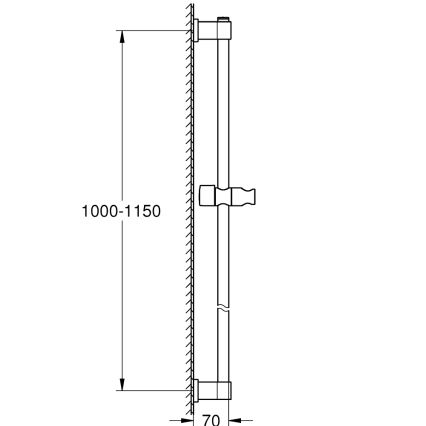 GROHE 26970001 - Barra de ducha VITALIO UNIVERSAL 1150 mm cromado brillante