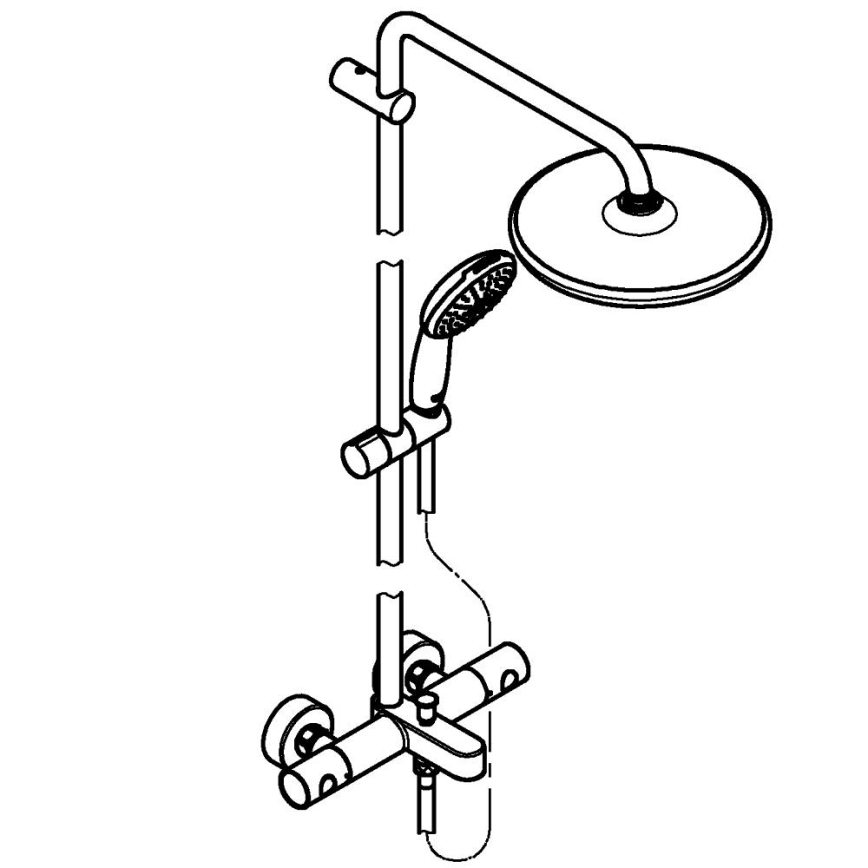 GROHE 269882431 - Sistema de ducha VITALIO START SYSTEM 250 390 mm negro