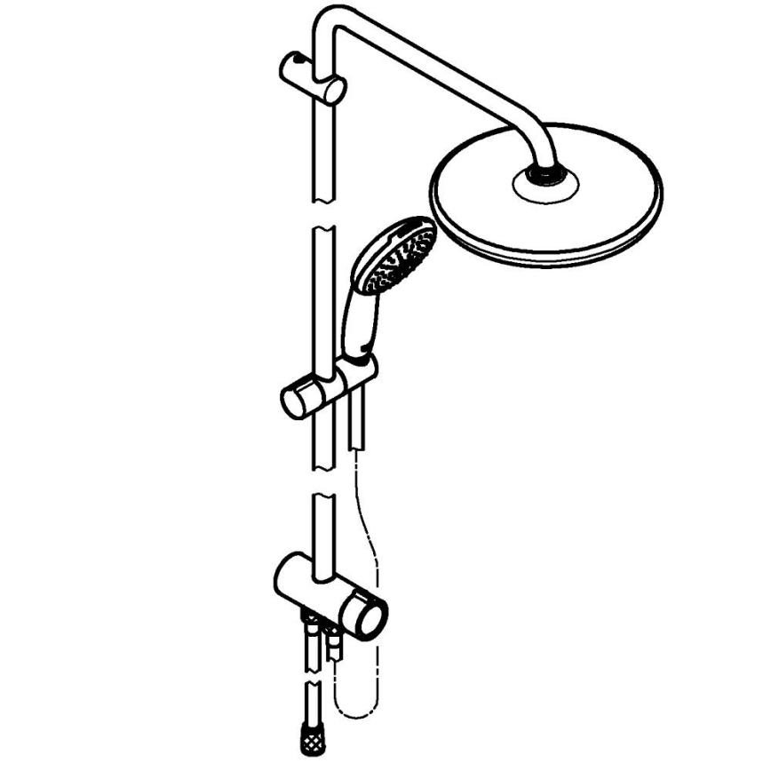 GROHE 26989001 - Sistema de ducha VITALIO START SYSTEM 250 390 mm, cromo brillante