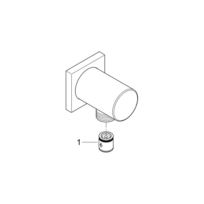 GROHE 27076000 - Codo mural RAINSHOWER en cromo brillante