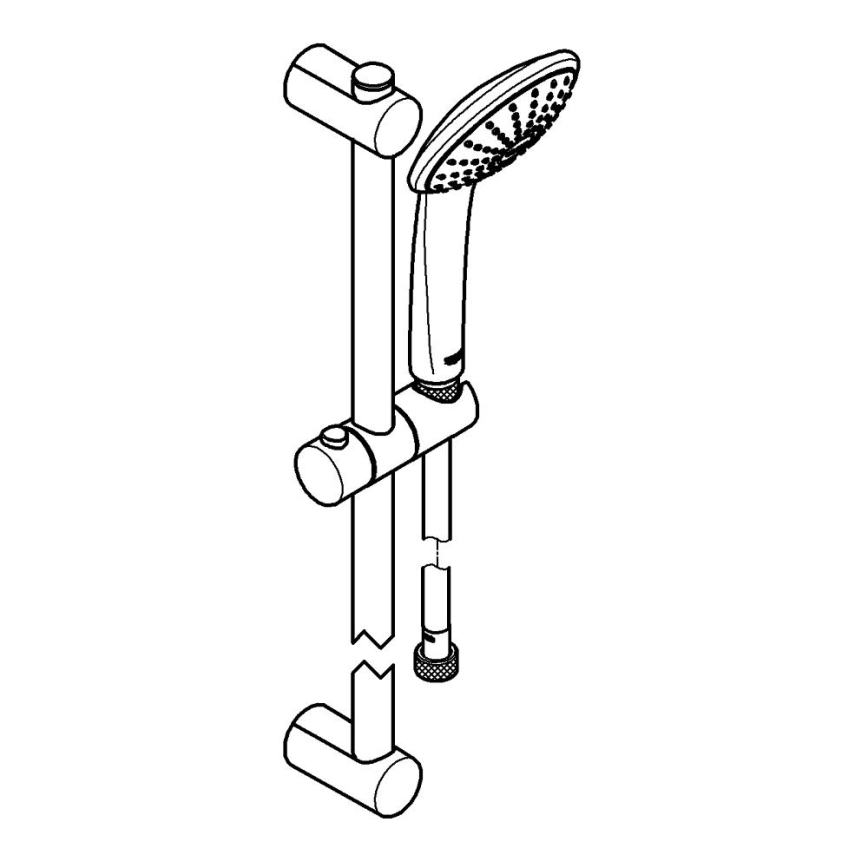GROHE 27322000 - Set de ducha VITALIO JOY de 600 mm, cromo brillante