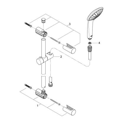 GROHE 27326000 - Set de ducha VITALIO JOY 600 mm cromo brillante