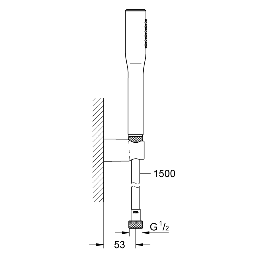 GROHE 27369000 - Set de ducha EUPHORIA COSMOPOLITAN STICK 1500 mm, cromo brillante