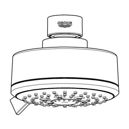 GROHE 27591001 - Rociador de ducha TEMPESTA COSMOPOLITAN 100, 100 mm, cromo brillante