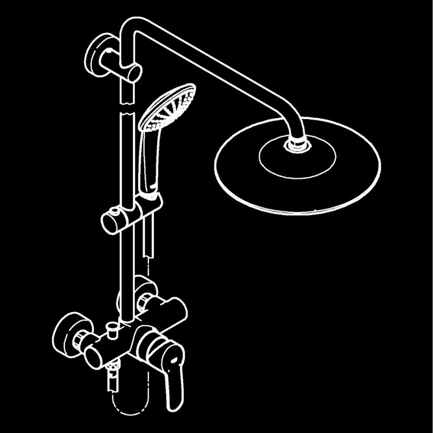 GROHE 27684001 - Sistema de ducha VITALIO JOY 260 450 mm cromo brillante