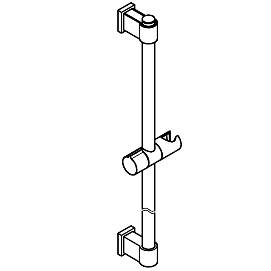 GROHE 27724001 - Barra de ducha VITALIO UNIVERSAL 600 mm cromo brillante
