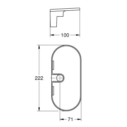GROHE 27725001 - Repisa VITALIO UNIVERSAL 222 x 100 mm blanca