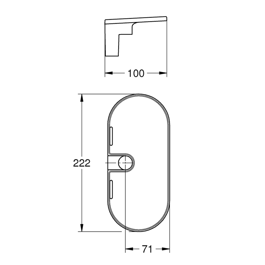GROHE 27725001 - Repisa VITALIO UNIVERSAL 222 x 100 mm blanca