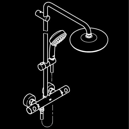 GROHE 27922001 - Sistema de ducha TEMPESTA COSMOPOLITAN 210, acabado en cromo brillante
