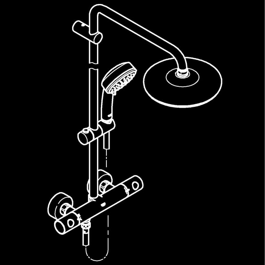 GROHE 27922001 - Sistema de ducha TEMPESTA COSMOPOLITAN 210, acabado en cromo brillante