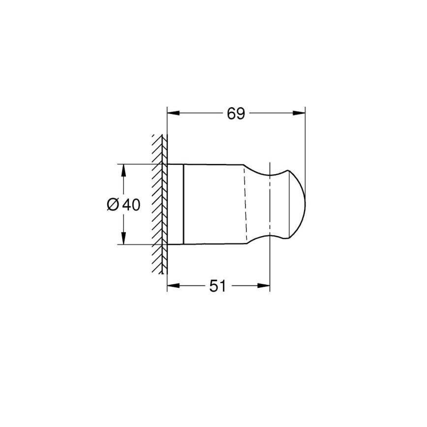 GROHE 27958001 - Soporte de pared para ducha VITALIO UNIVERSAL cromo brillante