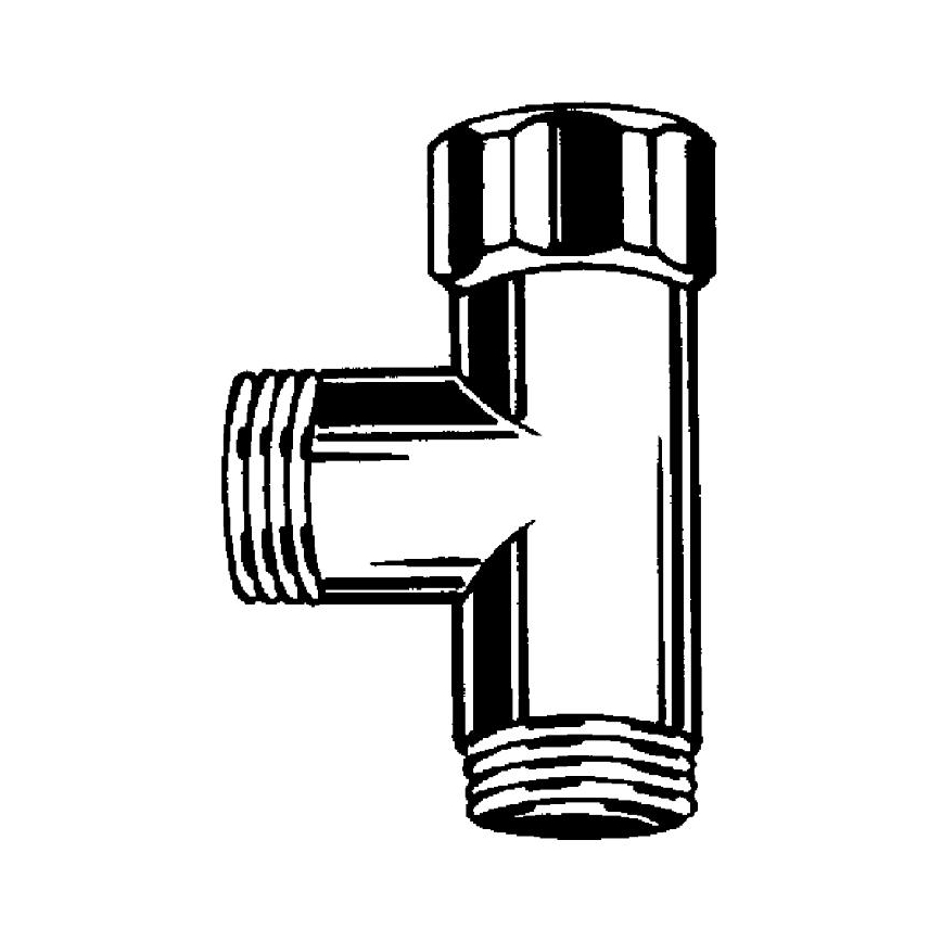 GROHE 28874000 - Unión en T DN 15, acabado cromo brillante