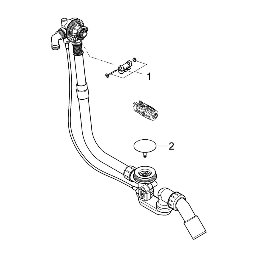 GROHE 28990000 - Juego TALENTOFILL para bañera: llenado, desagüe y rebosadero, acabado cromado