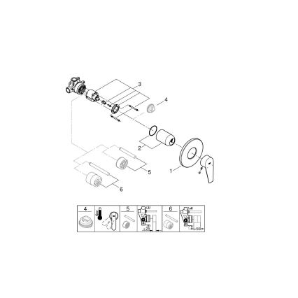 GROHE 29040001 - Grifo de ducha BAUEDGE, acabado cromo brillante