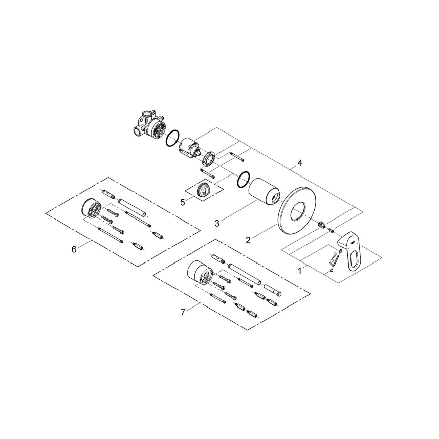 GROHE 29042000 - Mezclador de ducha BAULOOP cromo brillante