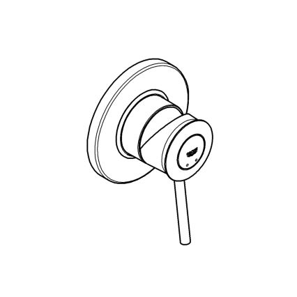 GROHE 29048000 - Mezclador de ducha para instalación empotrada BAUCLASSIC, acabado cromado brillante