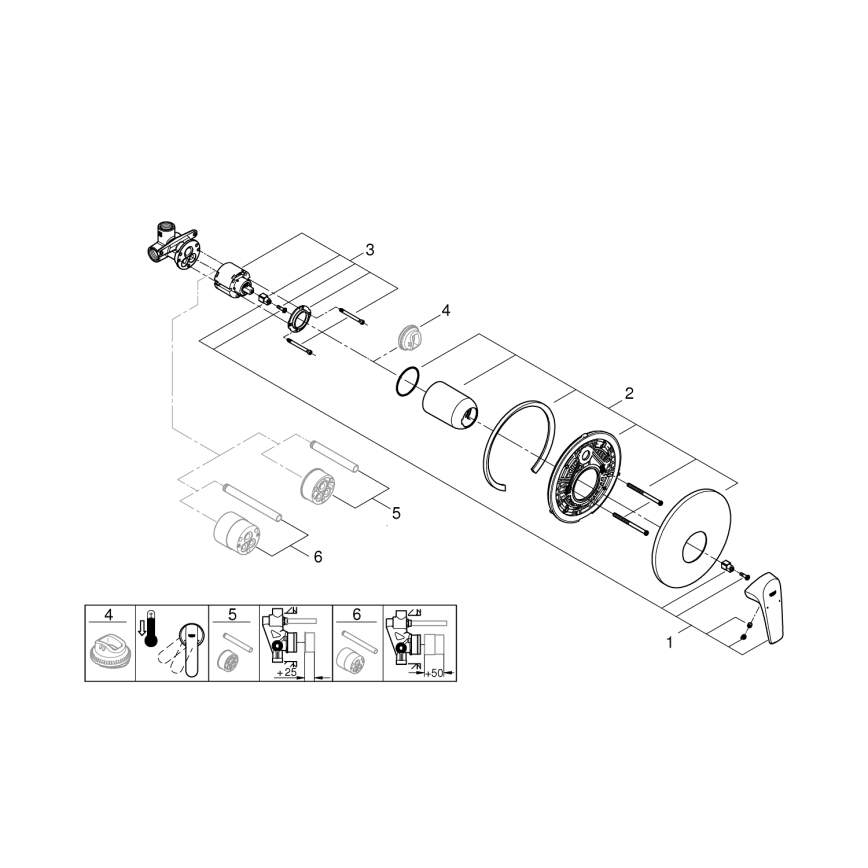 GROHE 29116000 - Grifo de ducha START FLOW, acabado en cromo brillante