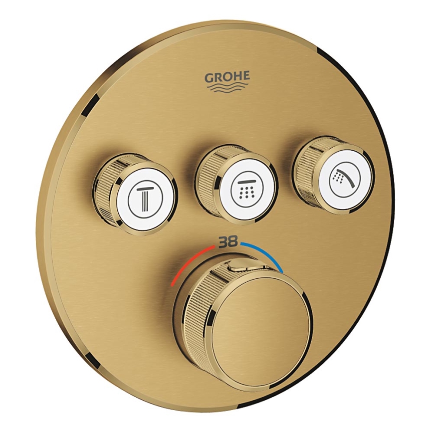 GROHE 29121GN0 - Mezclador termostático empotrado para ducha GROHTHERM SMARTCONTROL, dorado