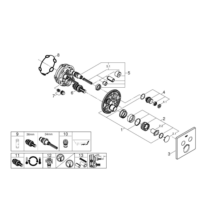 GROHE 29124A00 - Grifo termostático GROHTHERM SMARTCONTROL, grafito
