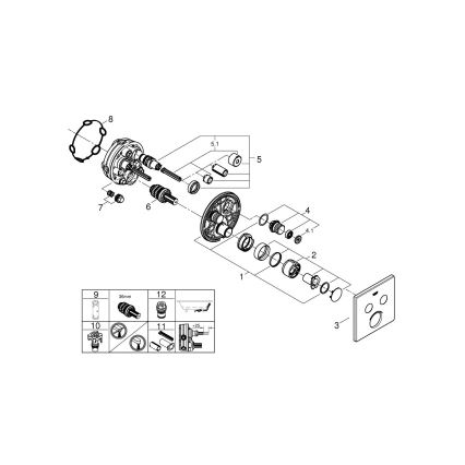 GROHE 29148000 - Tapa para grifería empotrada SMARTCONTROL, cromo brillante