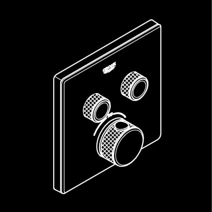 GROHE 29156LS0 -Termostato para instalación empotrada GROHTHERM SMARTCONTROL blanco