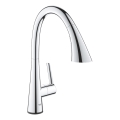 GROHE 30219002 - Grifo electrónico para fregadero ZEDRA TOUCH, cromo brillante