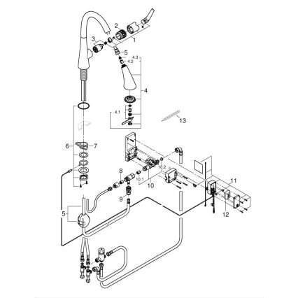 GROHE 30219002 - Grifo electrónico para fregadero ZEDRA TOUCH, cromo brillante
