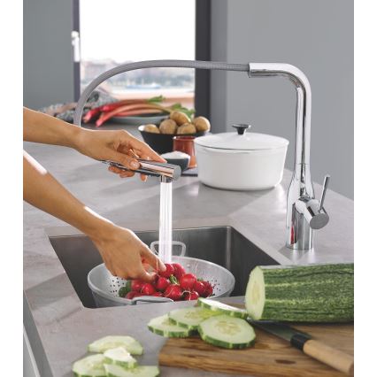 GROHE 30270000 - Grifo de fregadero ESSENCE 348 mm, acabado cromo brillante