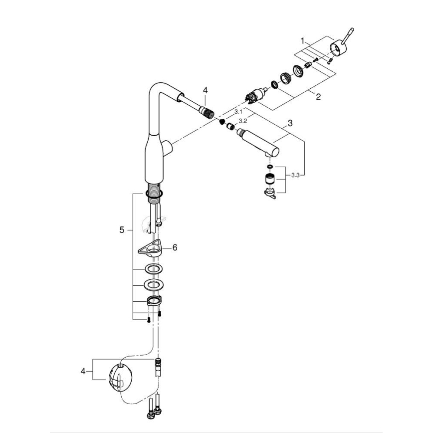 GROHE 30270AL0 - Grifo de fregadero ESSENCE en grafito