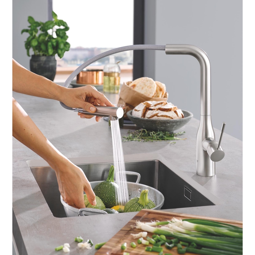 GROHE 30270DC0 - Grifo para fregadero ESSENCE en acero inoxidable