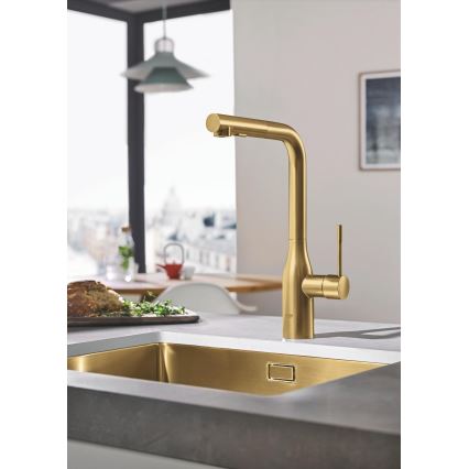 GROHE 30270GN0 - Grifo ESSENCE para fregadero, acabado dorado