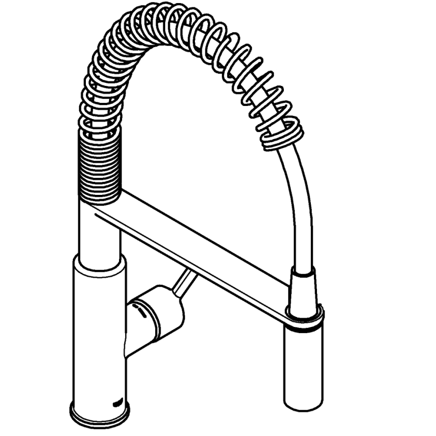 GROHE 30361000 - Grifo para fregadero GET 455 mm, cromo brillante