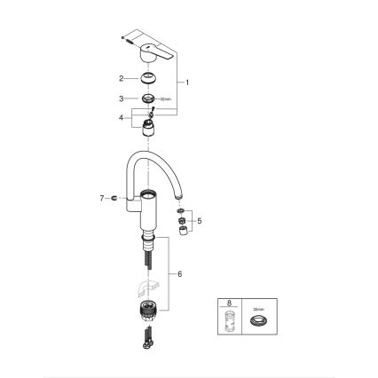 GROHE 304692430 - Grifo para fregadero START 339 mm, negro