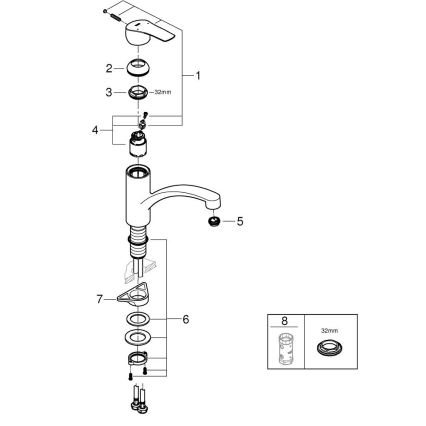GROHE 30530002 - Grifo de fregadero START, cromo brillante
